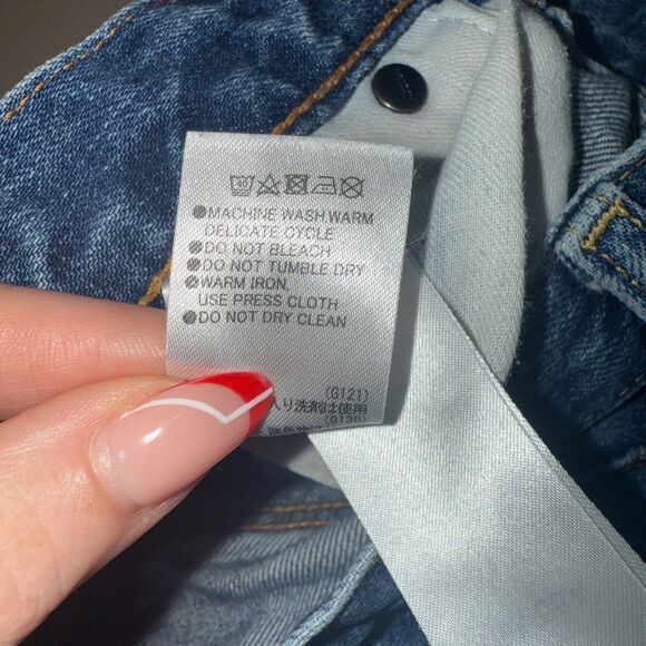 Moussy High Rise Straight Leg Jean - Blue 24 - Picture 7 of 7